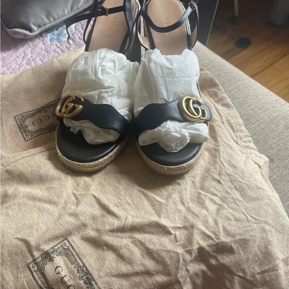 Gucci Wedge Espadrille Sandals - Picture 4 of 7